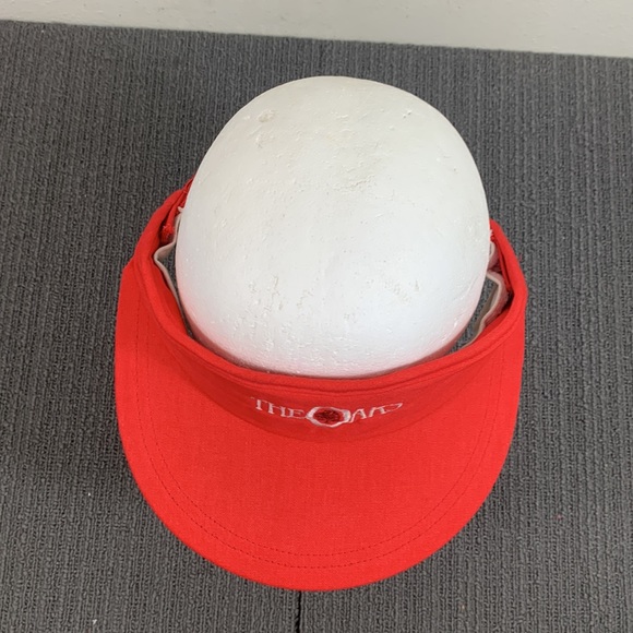 Vintage The Oaks Visor Unisex OSFA Red White Wide Brim Strapback Duckster USA - Picture 5 of 13